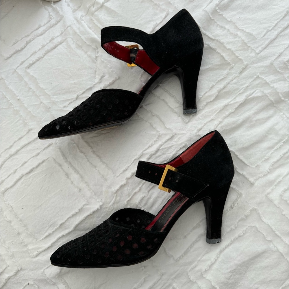 Charles Jourdan Velvet Heels
